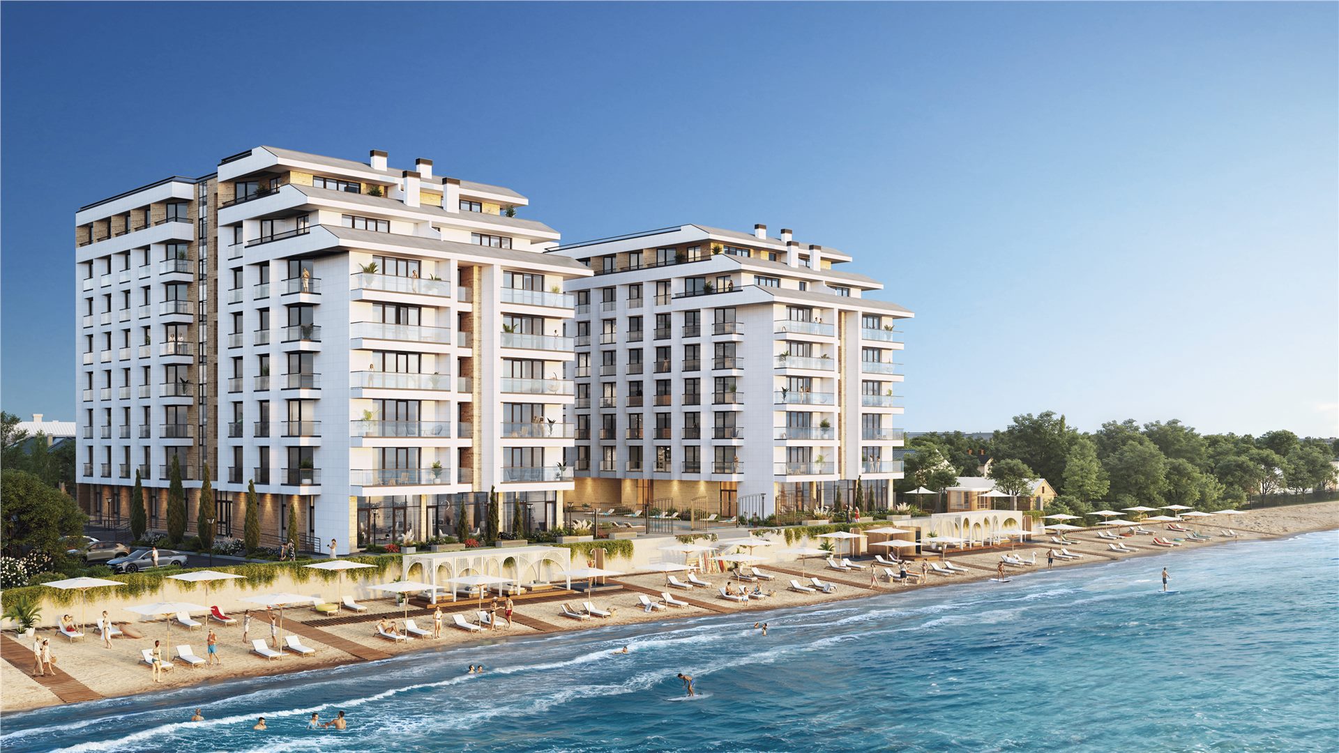 Визуализация Cosmos Smart Evpatoriya Hotel на берегу моря